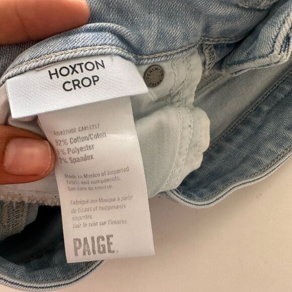 PAIGE women's Hoxton Crop Skinny Leg Light denim Jeans Size 27 - Picture 4 of 11